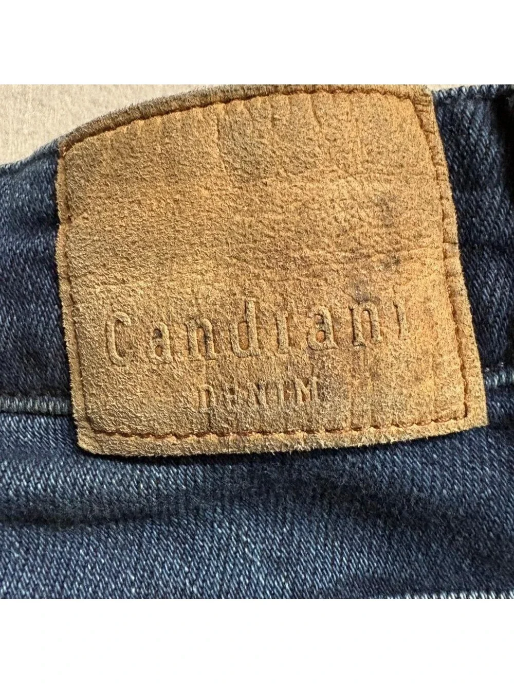 Candiani Denim Jeans Womens Size Medium Blue Distressed Italian Cotton Blend